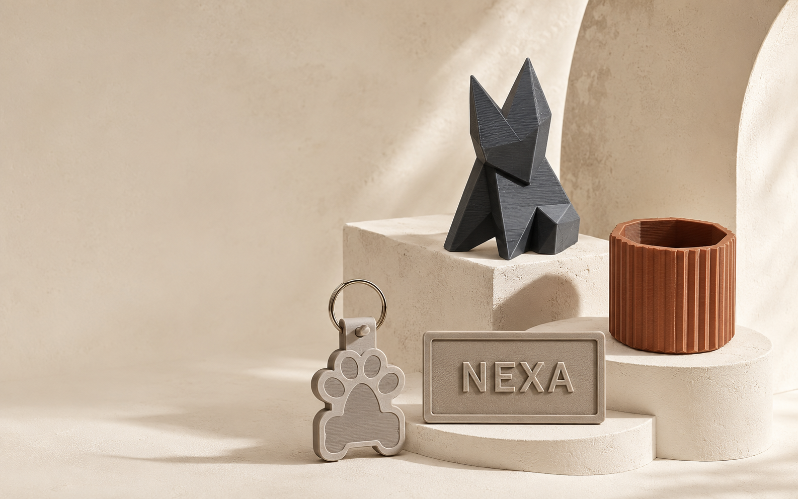 Colección de productos personalizados impresos en 3D